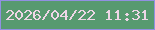文字の大きさ：3、枠の色：9190e2、背景の色：579a70、文字の色：eed6e7 無料ブログパーツのブログ時計