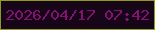 文字の大きさ：3、枠の色：919a1a、背景の色：170518、文字の色：841173 無料ブログパーツのブログ時計