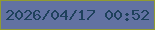 文字の大きさ：5、枠の色：919b31、背景の色：6272a2、文字の色：1e415c 無料ブログパーツのブログ時計