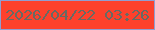文字の大きさ：3、枠の色：919ed1、背景の色：fd412c、文字の色：686a63 無料ブログパーツのブログ時計