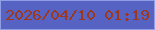 文字の大きさ：5、枠の色：919ee6、背景の色：5763c2、文字の色：9e381c 無料ブログパーツのブログ時計