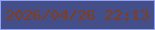 文字の大きさ：5、枠の色：91a1f3、背景の色：444f89、文字の色：863d16 無料ブログパーツのブログ時計