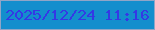 文字の大きさ：1、枠の色：91a5c7、背景の色：148ecd、文字の色：3439e5 無料ブログパーツのブログ時計