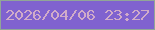 文字の大きさ：4、枠の色：91a697、背景の色：8062cf、文字の色：d0abc9 無料ブログパーツのブログ時計