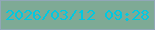 文字の大きさ：3、枠の色：91a7b8、背景の色：7eaa95、文字の色：00c9e2 無料ブログパーツのブログ時計