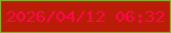 文字の大きさ：5、枠の色：91aa34、背景の色：ba1c07、文字の色：ff084e 無料ブログパーツのブログ時計