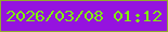 文字の大きさ：3、枠の色：91ab2d、背景の色：9513df、文字の色：80f10a 無料ブログパーツのブログ時計