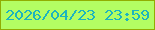 文字の大きさ：3、枠の色：91ad02、背景の色：b3fd63、文字の色：1cb4bf 無料ブログパーツのブログ時計