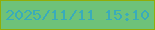 文字の大きさ：1、枠の色：91ad09、背景の色：6ec27a、文字の色：39acba 無料ブログパーツのブログ時計