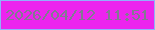 文字の大きさ：4、枠の色：91affb、背景の色：ec24ee、文字の色：817a91 無料ブログパーツのブログ時計