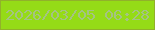 文字の大きさ：3、枠の色：91b12b、背景の色：95db17、文字の色：a4c383 無料ブログパーツのブログ時計