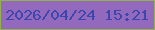 文字の大きさ：5、枠の色：91b14a、背景の色：9369bd、文字の色：3c47ad 無料ブログパーツのブログ時計