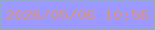 文字の大きさ：5、枠の色：91b2a9、背景の色：9b99ff、文字の色：da9380 無料ブログパーツのブログ時計