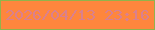 文字の大きさ：4、枠の色：91b34b、背景の色：fe863d、文字の色：da808d 無料ブログパーツのブログ時計