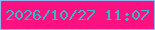 文字の大きさ：3、枠の色：91b5ef、背景の色：fc1180、文字の色：37b8c7 無料ブログパーツのブログ時計