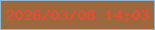 文字の大きさ：3、枠の色：91b6d1、背景の色：9b6840、文字の色：f1482f 無料ブログパーツのブログ時計
