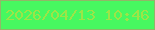 文字の大きさ：3、枠の色：91b768、背景の色：47f860、文字の色：9de447 無料ブログパーツのブログ時計