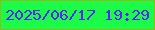 文字の大きさ：5、枠の色：91bb1a、背景の色：1afc47、文字の色：5c23f9 無料ブログパーツのブログ時計