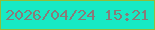 文字の大きさ：3、枠の色：91bd39、背景の色：17eac4、文字の色：897b79 無料ブログパーツのブログ時計