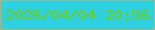 文字の大きさ：2、枠の色：91bd91、背景の色：2dd1e2、文字の色：72cc0f 無料ブログパーツのブログ時計