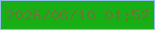文字の大きさ：1、枠の色：91bfea、背景の色：18af16、文字の色：667934 無料ブログパーツのブログ時計