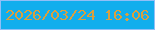 文字の大きさ：4、枠の色：91bff7、背景の色：12aeed、文字の色：d9a03e 無料ブログパーツのブログ時計