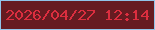 文字の大きさ：1、枠の色：91c4e9、背景の色：661b21、文字の色：dc2e3f 無料ブログパーツのブログ時計