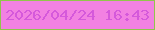 文字の大きさ：2、枠の色：91c54b、背景の色：f281e2、文字の色：d559db 無料ブログパーツのブログ時計