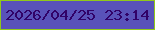 文字の大きさ：2、枠の色：91c91a、背景の色：5952b9、文字の色：310268 無料ブログパーツのブログ時計