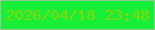 文字の大きさ：2、枠の色：91c994、背景の色：17ee37、文字の色：89d509 無料ブログパーツのブログ時計