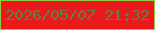 文字の大きさ：2、枠の色：91ca42、背景の色：eb191c、文字の色：5e8243 無料ブログパーツのブログ時計