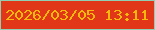 文字の大きさ：3、枠の色：91cfb5、背景の色：e13718、文字の色：f8b90c 無料ブログパーツのブログ時計