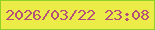 文字の大きさ：3、枠の色：91d027、背景の色：ecec48、文字の色：b35178 無料ブログパーツのブログ時計