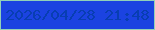 文字の大きさ：5、枠の色：91d1b8、背景の色：1b43e1、文字の色：083eb2 無料ブログパーツのブログ時計