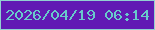 文字の大きさ：5、枠の色：91d1d1、背景の色：611ab4、文字の色：68cacb 無料ブログパーツのブログ時計