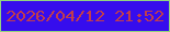 文字の大きさ：5、枠の色：91d47f、背景の色：360ded、文字の色：c13d4c 無料ブログパーツのブログ時計