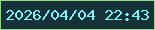 文字の大きさ：5、枠の色：91d884、背景の色：163138、文字の色：77f9fc 無料ブログパーツのブログ時計