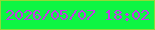 文字の大きさ：4、枠の色：91d937、背景の色：0ef543、文字の色：c239e7 無料ブログパーツのブログ時計