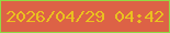 文字の大きさ：2、枠の色：91da44、背景の色：dd6246、文字の色：eac020 無料ブログパーツのブログ時計