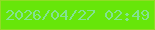 文字の大きさ：1、枠の色：91db26、背景の色：67e609、文字の色：82e291 無料ブログパーツのブログ時計