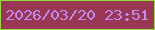 文字の大きさ：1、枠の色：91dc39、背景の色：9a3753、文字の色：c08bf5 無料ブログパーツのブログ時計