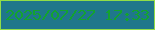 文字の大きさ：2、枠の色：91dd48、背景の色：1f778b、文字の色：13a32f 無料ブログパーツのブログ時計