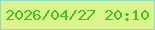 文字の大きさ：3、枠の色：91ddc4、背景の色：dbf48d、文字の色：42c41d 無料ブログパーツのブログ時計