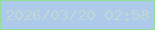 文字の大きさ：4、枠の色：91de98、背景の色：adcaea、文字の色：c0d7d6 無料ブログパーツのブログ時計