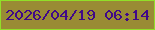 文字の大きさ：2、枠の色：91df28、背景の色：998b34、文字の色：400888 無料ブログパーツのブログ時計