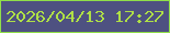 文字の大きさ：5、枠の色：91df49、背景の色：4e5181、文字の色：afe046 無料ブログパーツのブログ時計