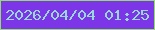 文字の大きさ：2、枠の色：91df6a、背景の色：7c35e7、文字の色：97d8dc 無料ブログパーツのブログ時計