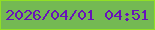 文字の大きさ：3、枠の色：91e024、背景の色：74b953、文字の色：6812ba 無料ブログパーツのブログ時計