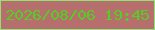 文字の大きさ：4、枠の色：91e175、背景の色：b76f6e、文字の色：54ce21 無料ブログパーツのブログ時計