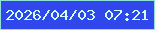 文字の大きさ：5、枠の色：91e1d5、背景の色：3048eb、文字の色：cffdfd 無料ブログパーツのブログ時計